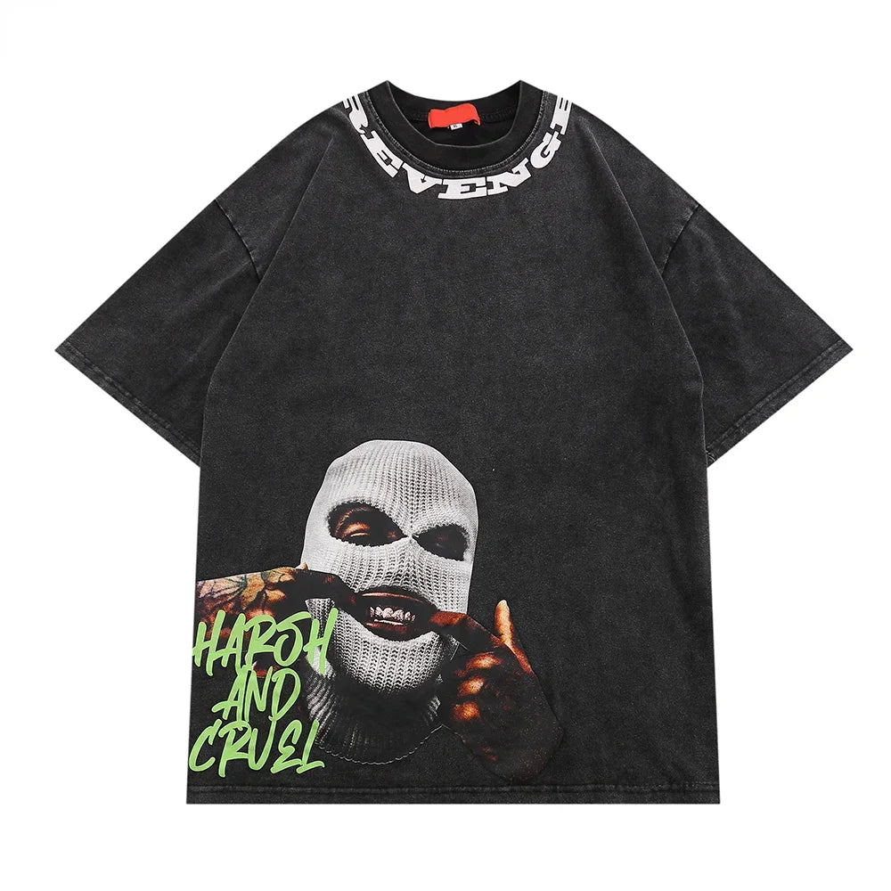 Graphic Oversized T-shirt x Harsh And Cruel - Atlapparel