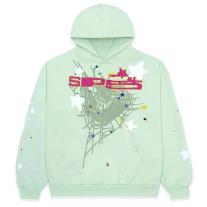 Sp5der Bellini and Mint Hoodie - Atlapparel